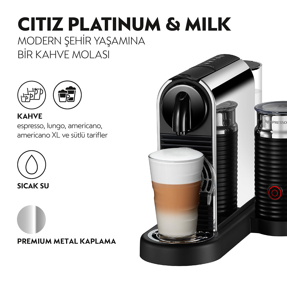 Nespresso D145 Bundle Citiz Platinum, Stainless Steel