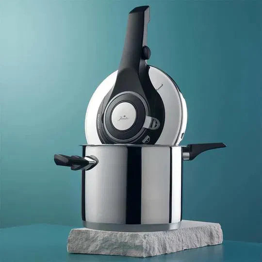 Jumbo Procook 6 Litre Siyah Açık Gri Paslanmaz Çelik Düdüklü Tencere