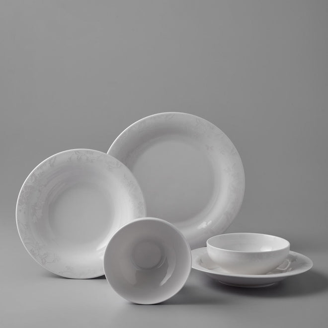 Jumbo Lily 24 Parça 6 Kişilik Bone Yemek Takımı