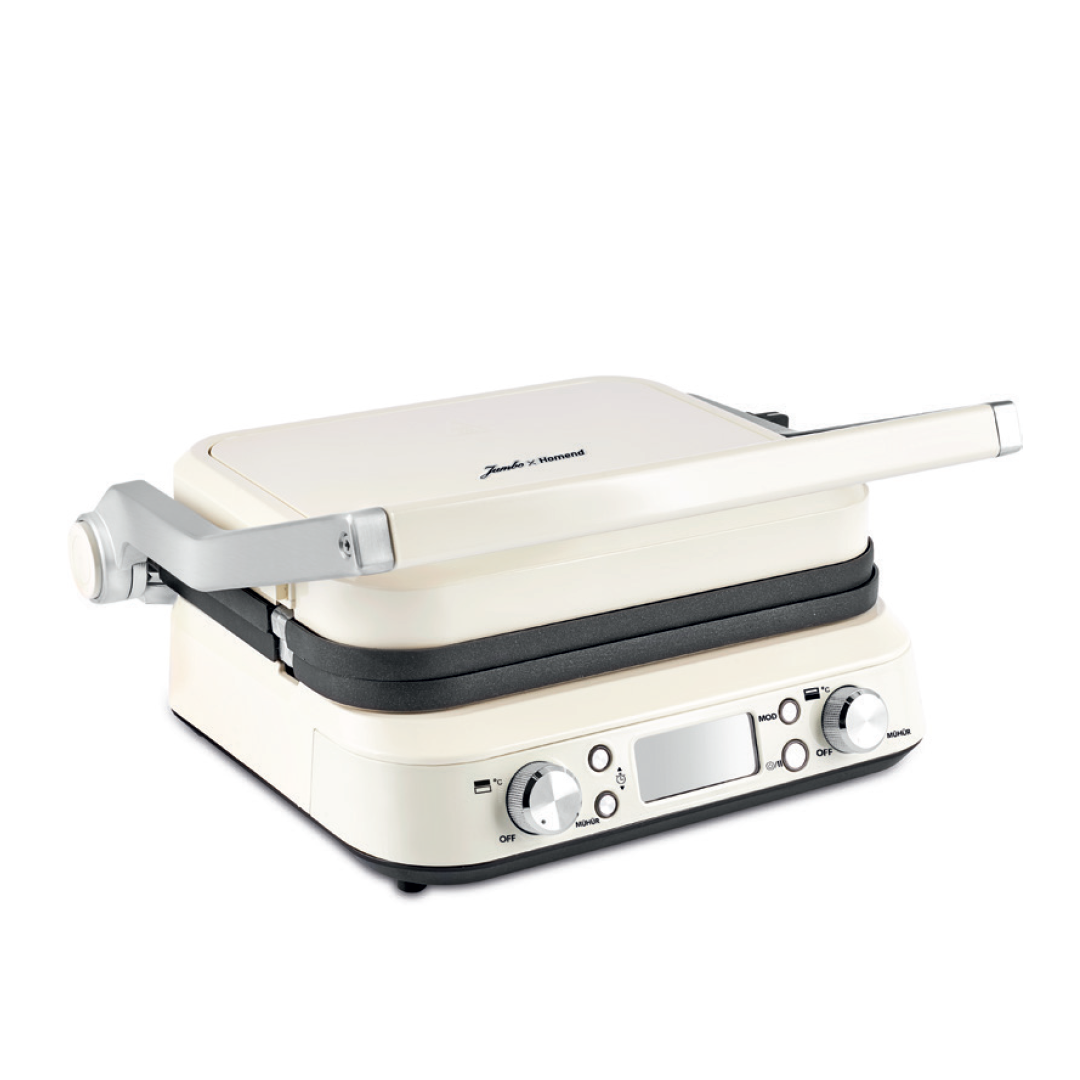 Jumbo x Homend Vintage Grilliant 1326H Krem Grill Ve Tost Makinesi