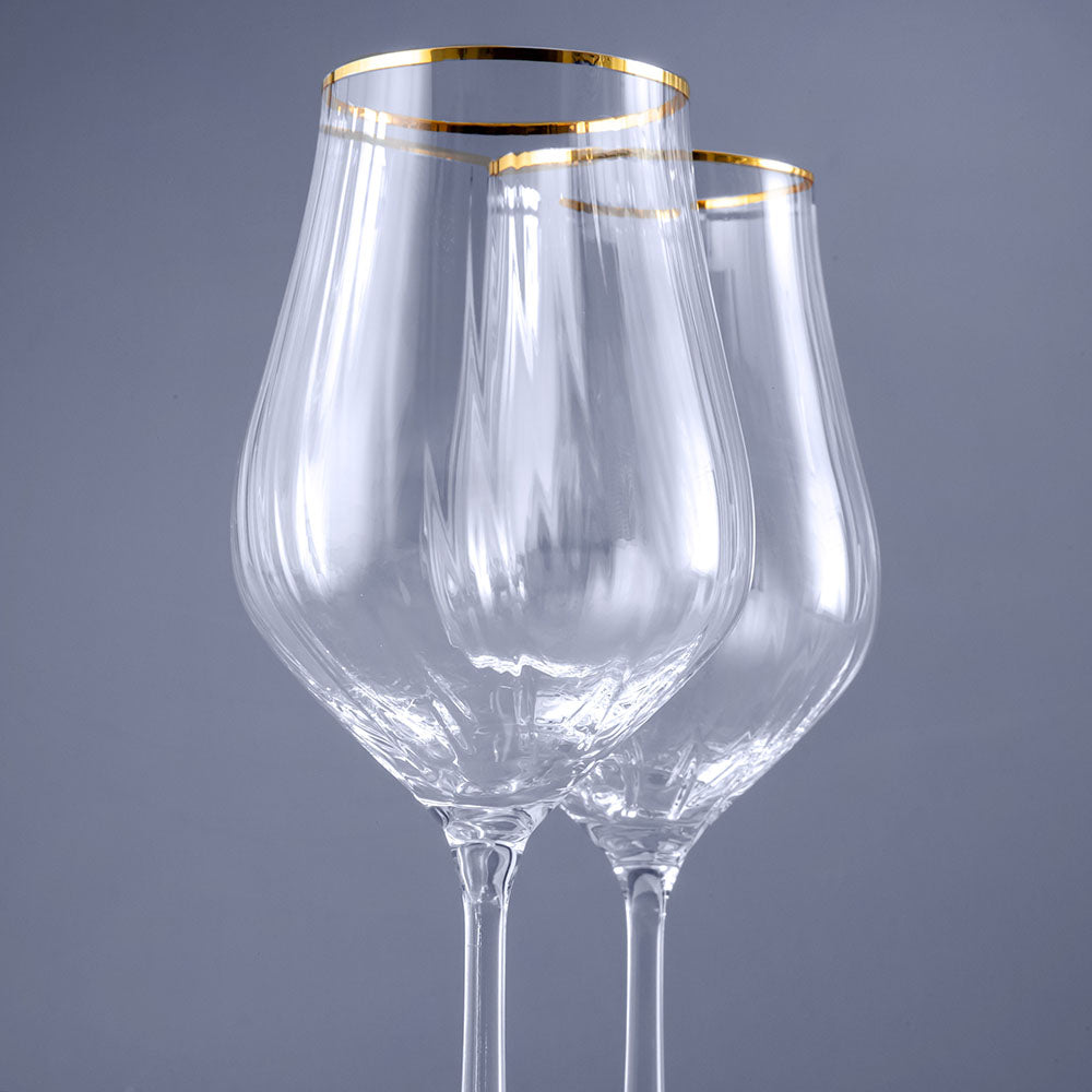 Jumbo Tulipa Gold 6'lı Ayaklı Kadeh 350 ml