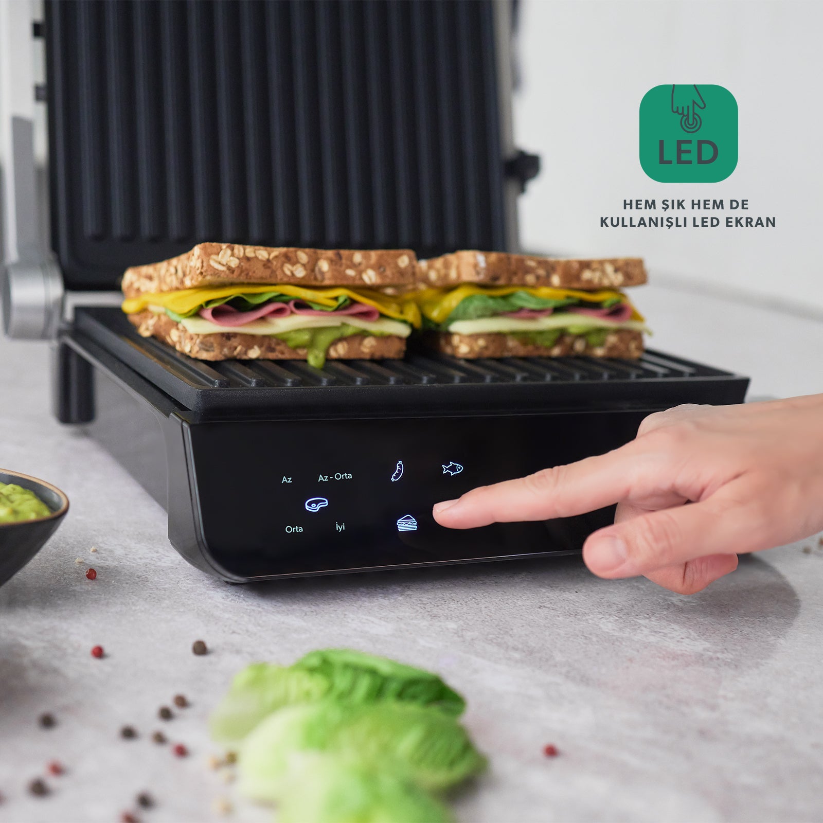 HOMEND  GRILLIANT 1343H KONUSAN TOST MAKINESI