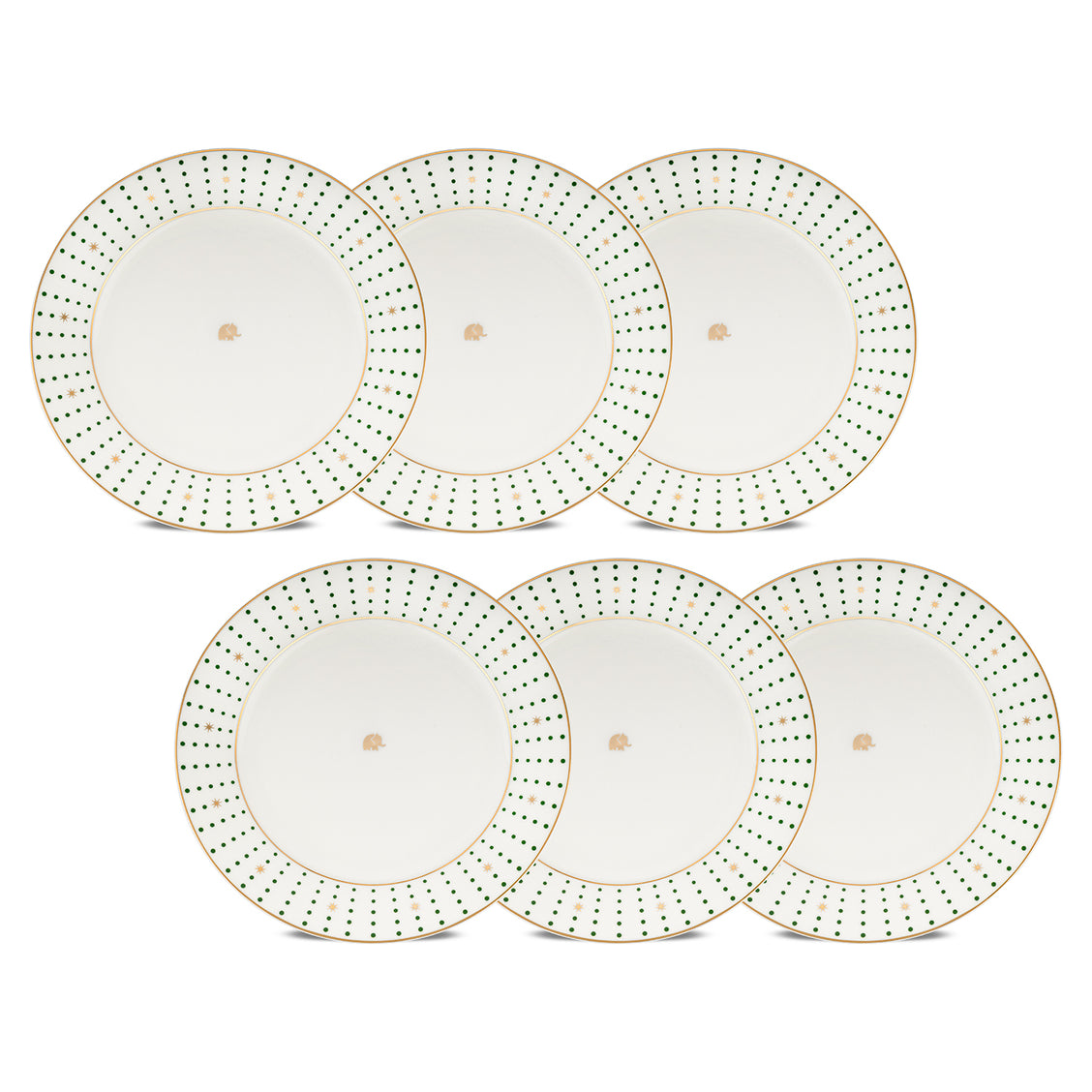 Jumbo Navy Yeşil 6'lı Pasta Tabağı