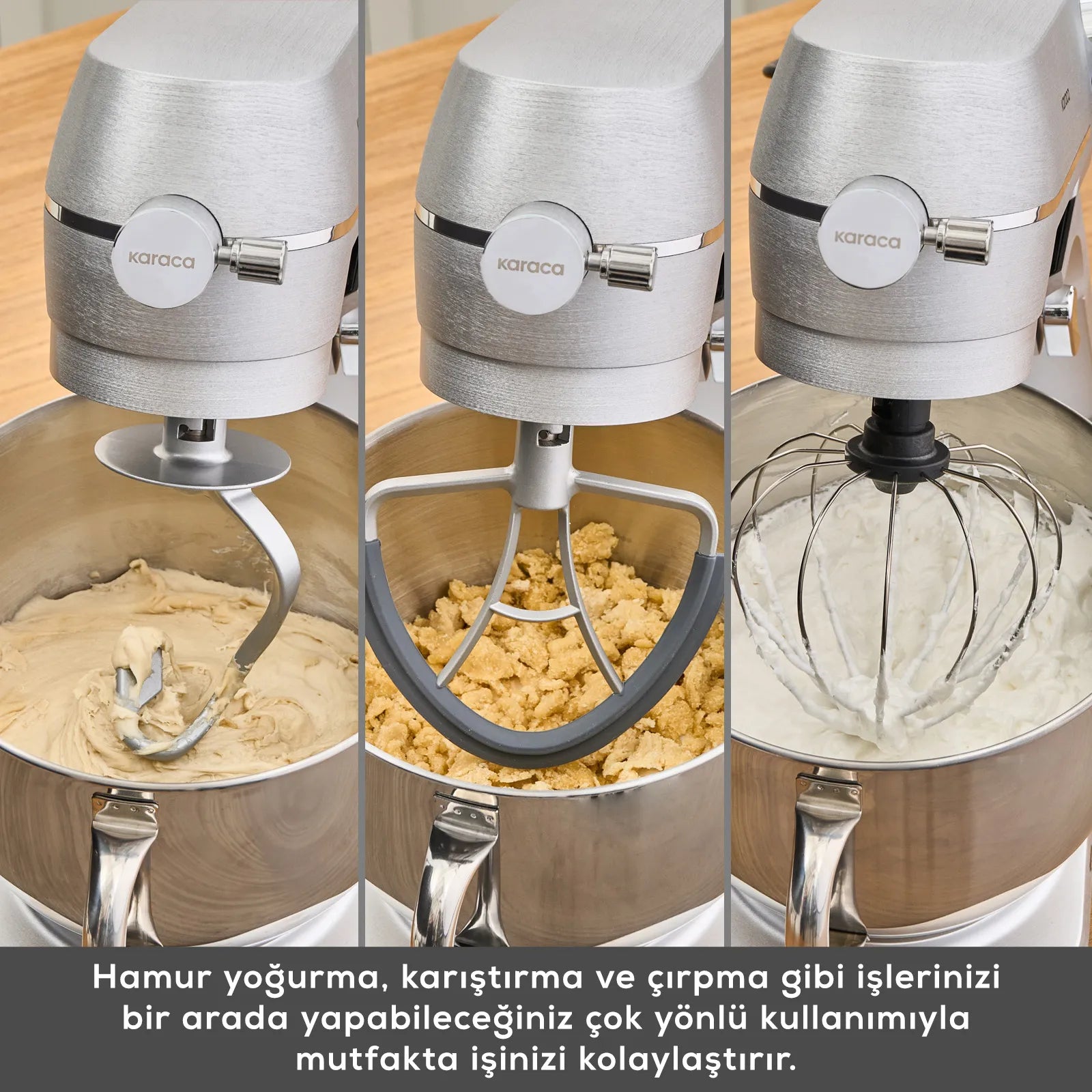Karaca Multichef Artisan Digital Ekran Döküm Stand Mikser Silver
