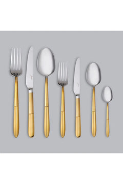 Jumbo 9401 Altın 12 Kişilik 84 Parça Gold Çatal Kaşık Bıçak Seti