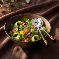 Jumbo Black 2 Parça Salata Servis Seti