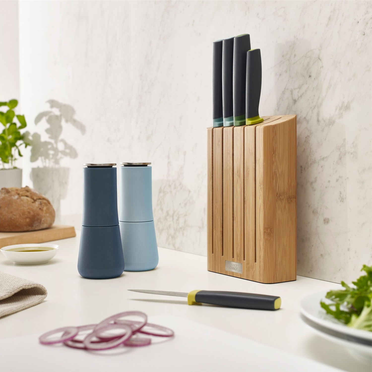 Joseph&Joseph 10300 Elevate 5'li Bambu Blok Bıçak Seti