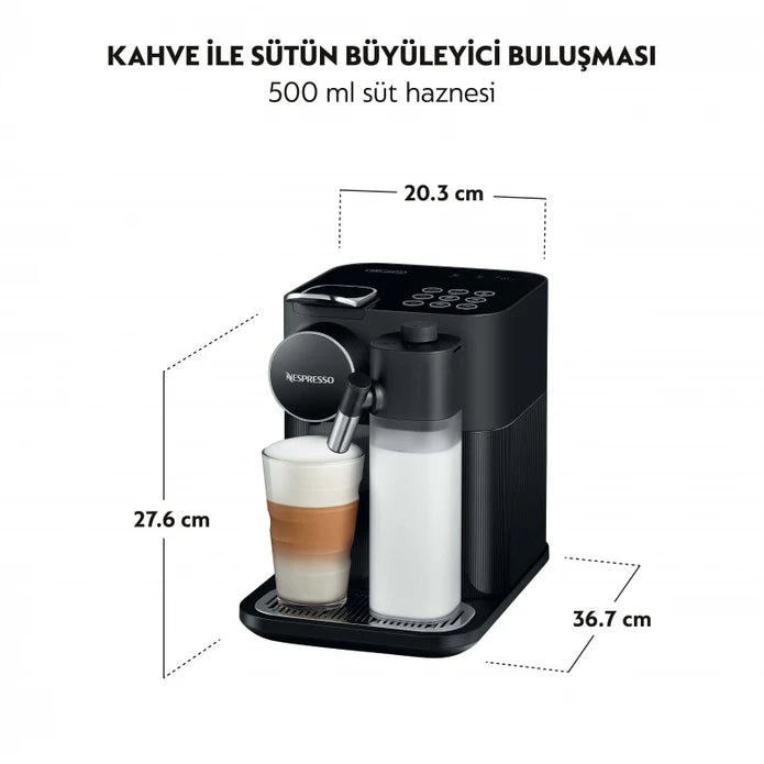 Nespresso F541 Gran Latissima Süt Çözümlü Kahve Makinesi, Siyah
