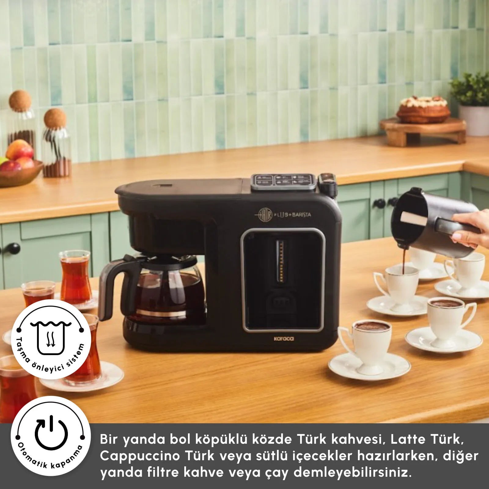 Karaca Hatır Plus Barista 6 in 1 Latte Cappuccino ve Közde Türk