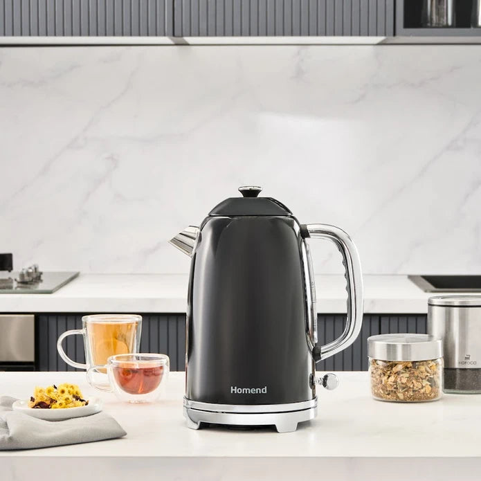 Homend 5'li Vintage Set Siyah (Kahve Makinesi+Stand Mikser+ Blender+Ekmek Kızartma Makinesi+Kettle)