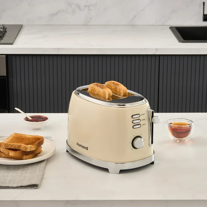 Homend Vintage Breadfast 1527H Ekmek Kızartma Makinesi Krem