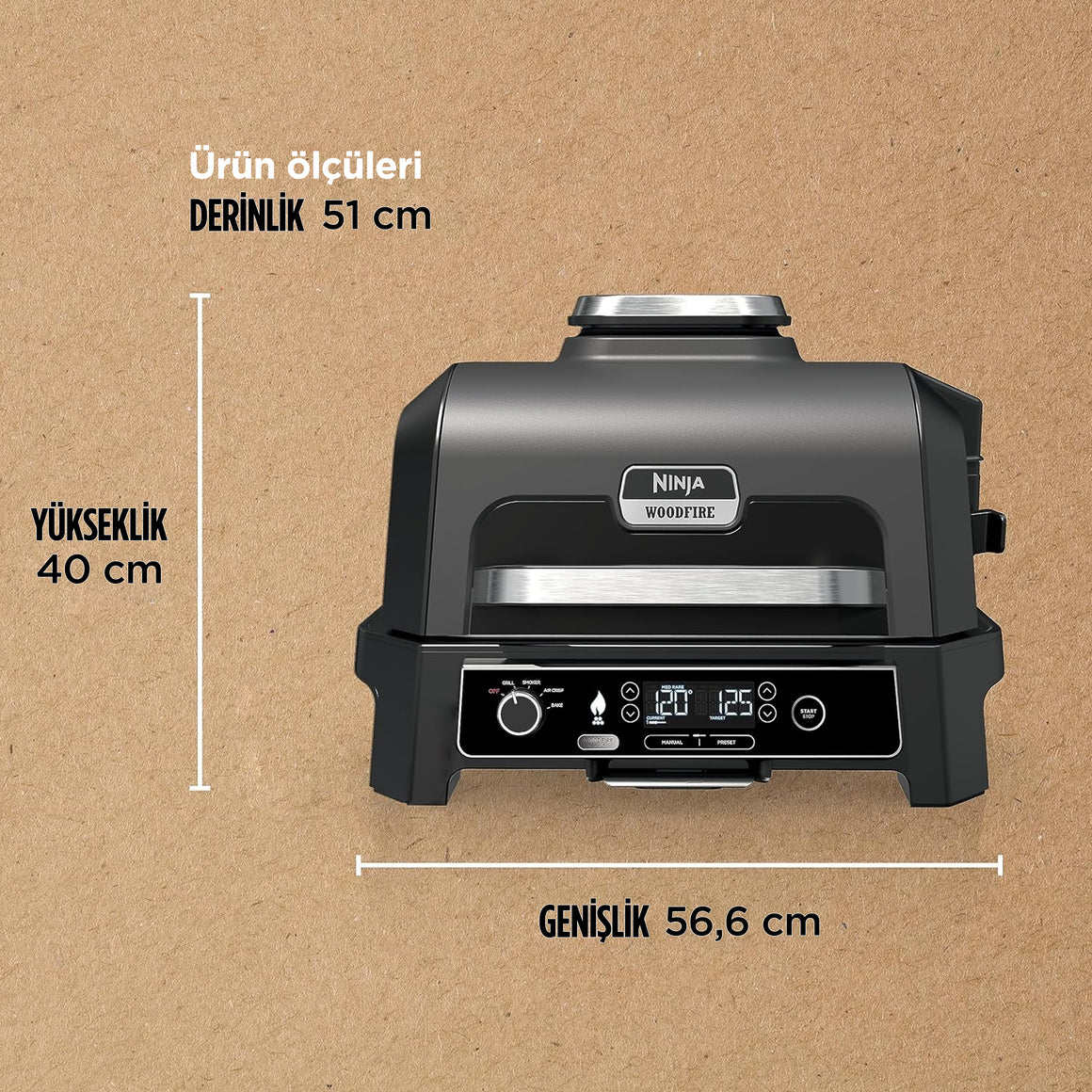 Ninja Woodfire Pro XL Electric BBQ Grill & Smoker