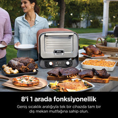 Ninja Woodfire Elektrikli Outdoor Fırın, Artisan Pizza Maker ve BBQ Smoker