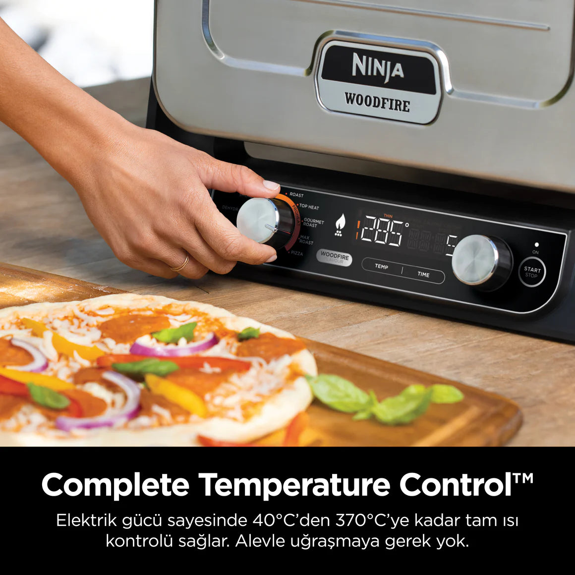 Ninja Woodfire Elektrikli Outdoor Fırın, Artisan Pizza Maker ve BBQ Smoker