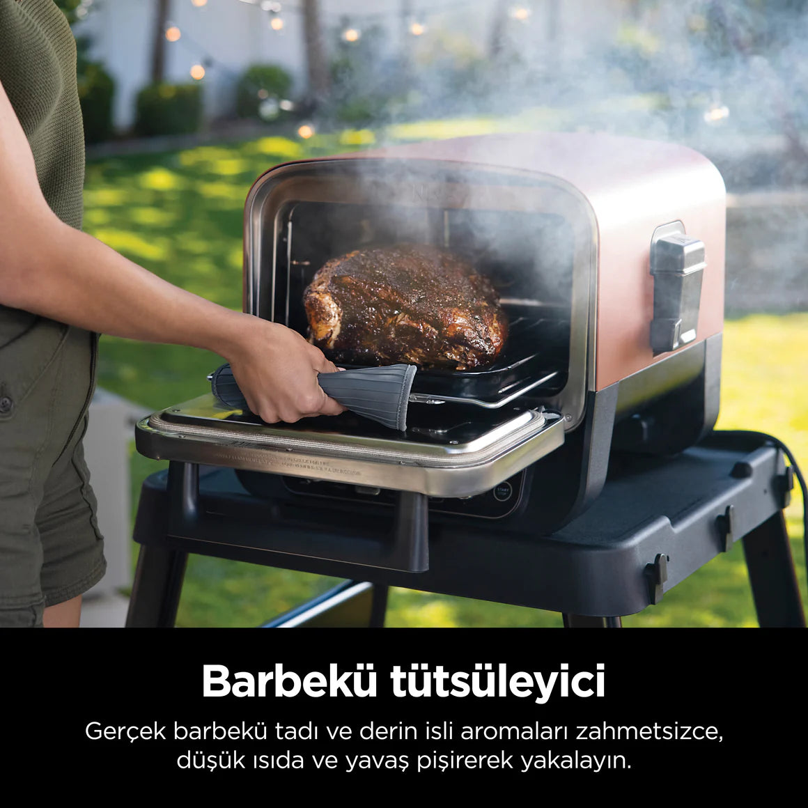 Ninja Woodfire Elektrikli Outdoor Fırın, Artisan Pizza Maker ve BBQ Smoker