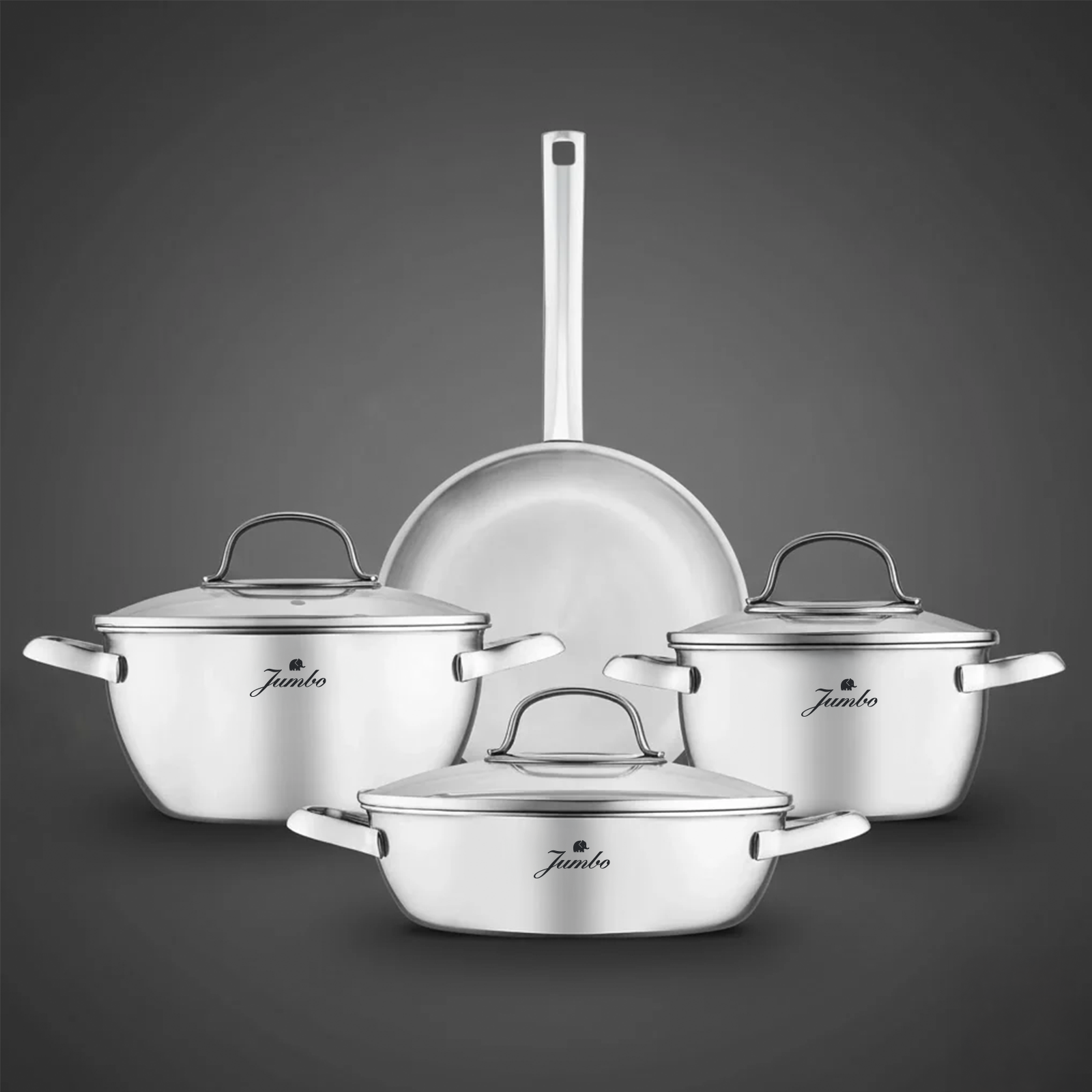 PTW インフィニティ用　Pチャンバー＋シリンダーセット Jumbo Colosseum 3PLY 7 Parça İndüksiyon Tabanlı Çelik Tencere Seti