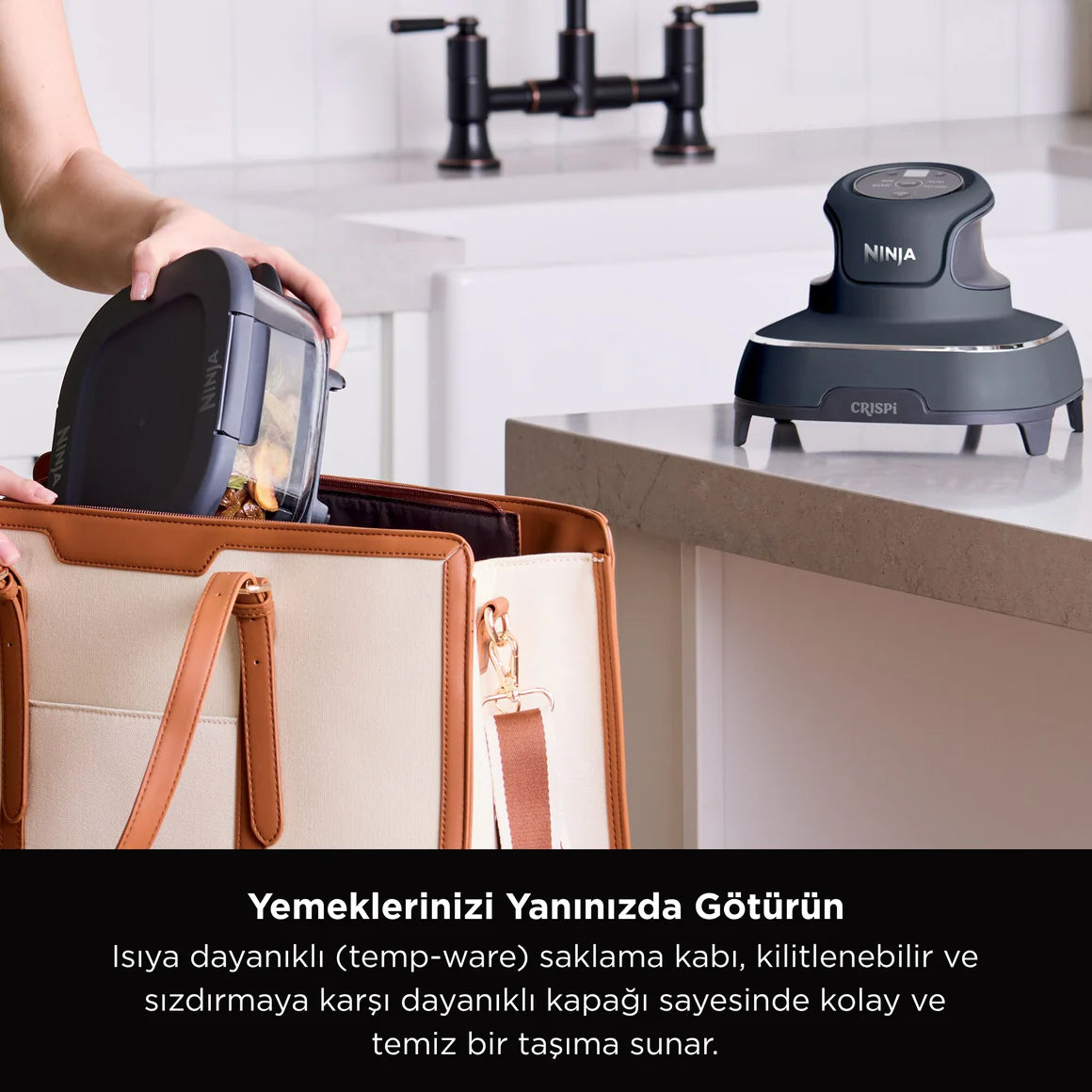 Ninja CRISPi™ 4-in-1 Taşınabilir Cam Hazneli Pişirme Sistemi - Blue