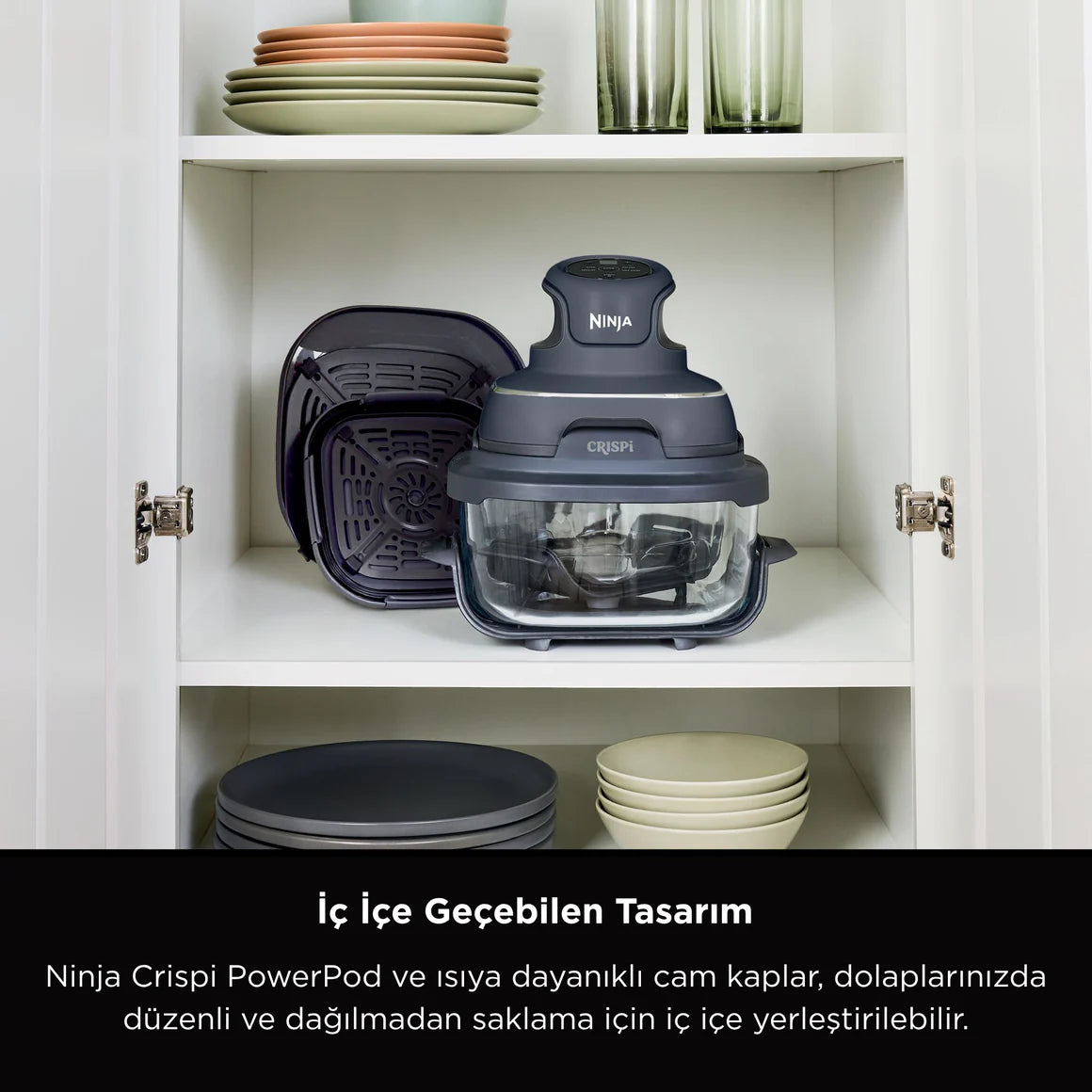 Ninja CRISPi™ 4-in-1 Taşınabilir Cam Hazneli Pişirme Sistemi - Blue