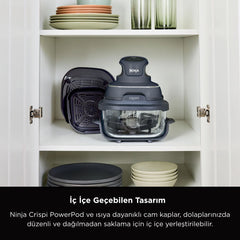 Ninja CRISPi™ 4-in-1 Taşınabilir Cam Hazneli Pişirme Sistemi - Blue