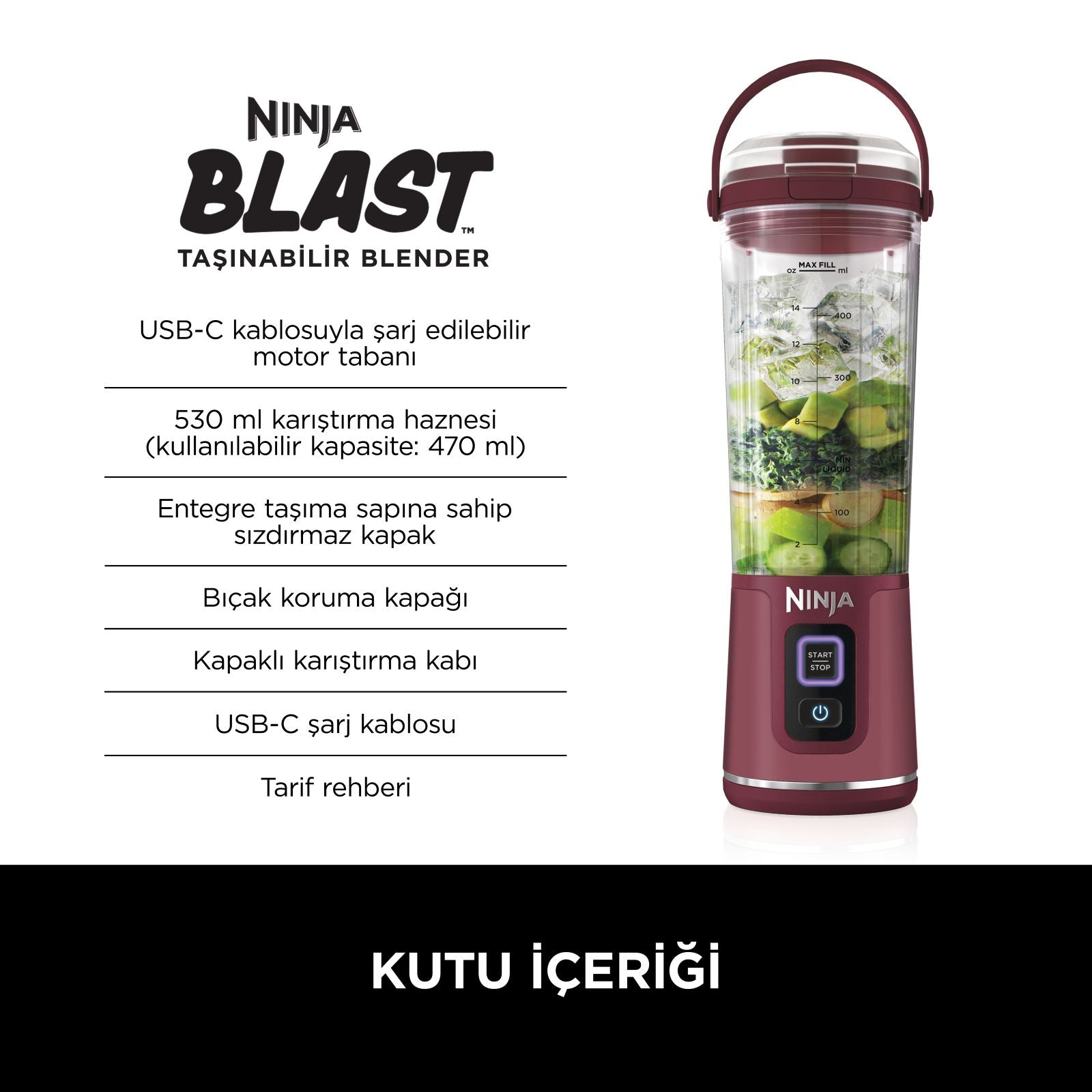 BC151EUCR-Ninja Blast Koyu Kırmızı