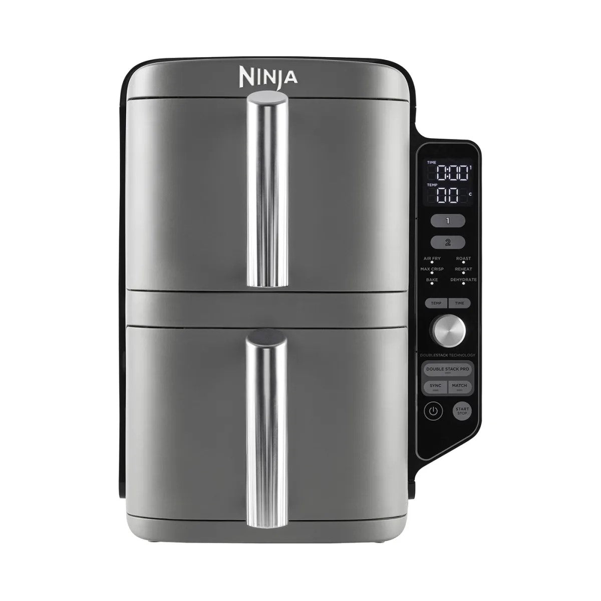 NINJA DOUBLE STACK AIR FRYER ÇİFT HAZNELİ XL 9.5L SİYAH
