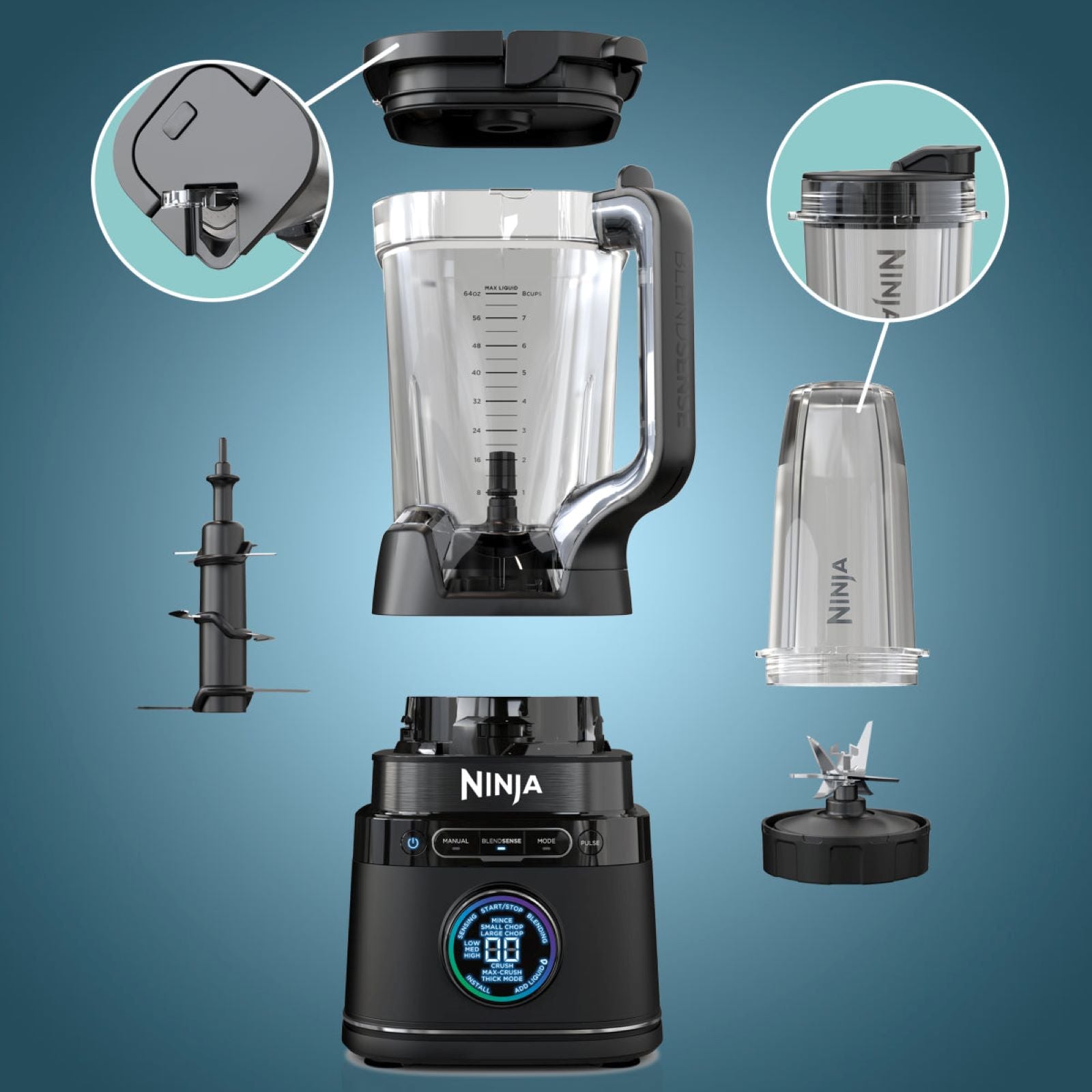 NINJA DETECT DUO BLENDSENSE POWER BLENDER+SMOOTHİE MAKER SİYAH