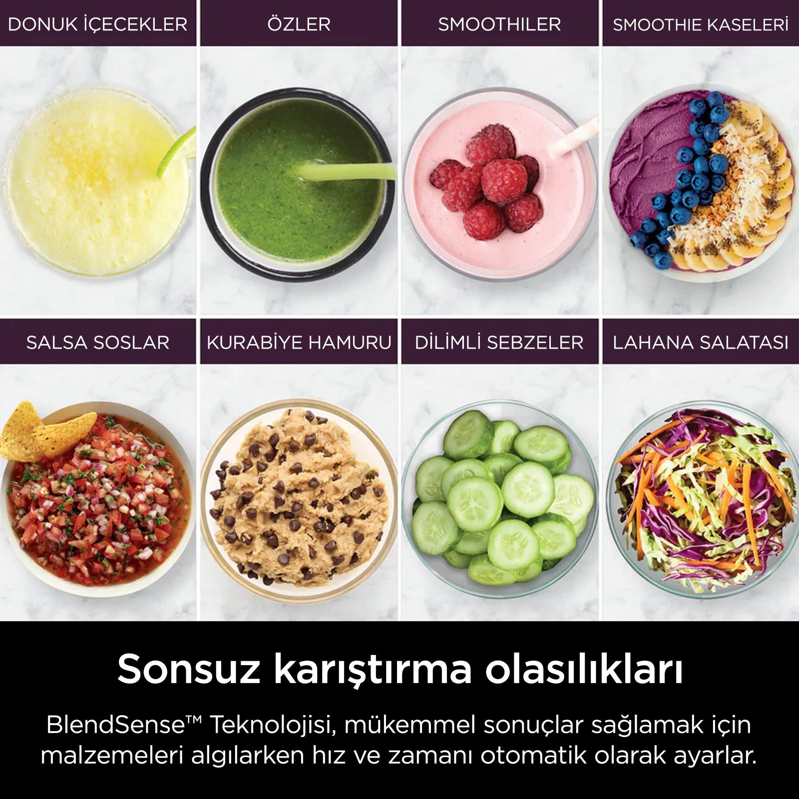 NINJA DETECT BLENDSENSE POWER BLENDER MUTFAK SİSTEMİ SİYAH