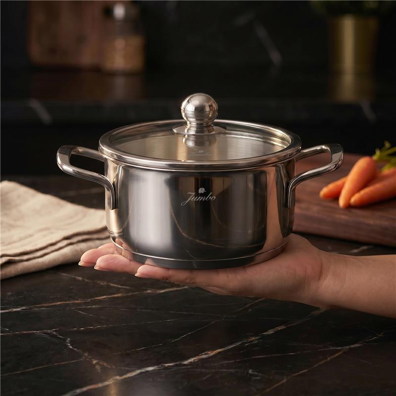 Jumbo New Baby Steel 6 Parça İndüksiyon Tabanlı Çelik Mini Set