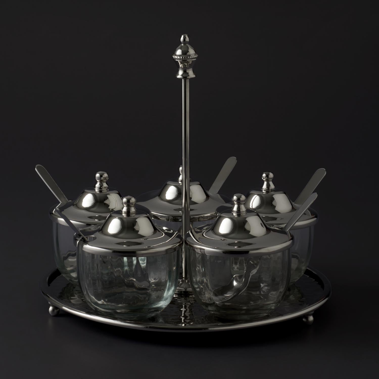 Jumbo Alula Standlı 5'li Baharat Seti 21x21x19,5 cm | Jumbo