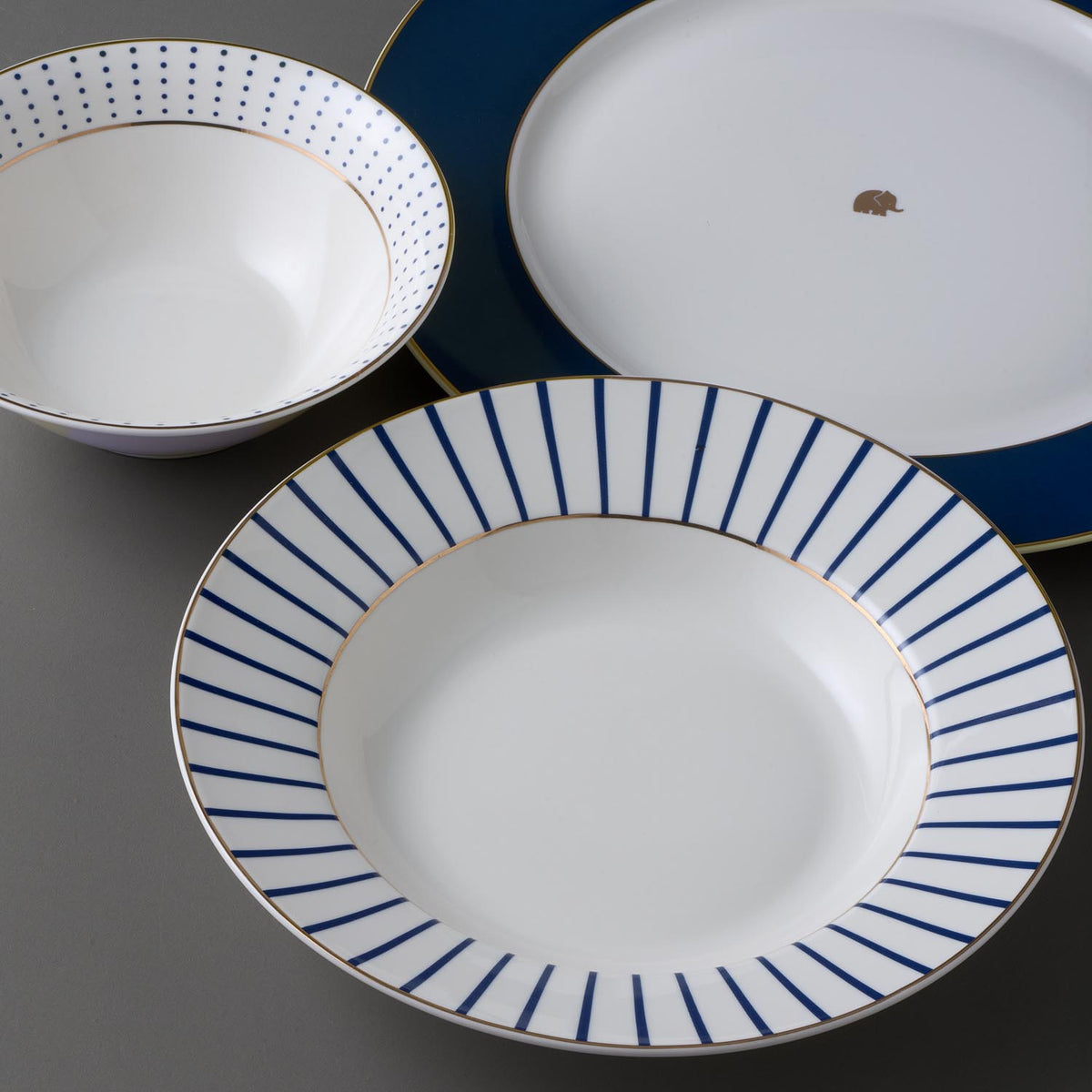 Jumbo Navy 24 Parça 6 Kişilik Yemek Takımı Mavi