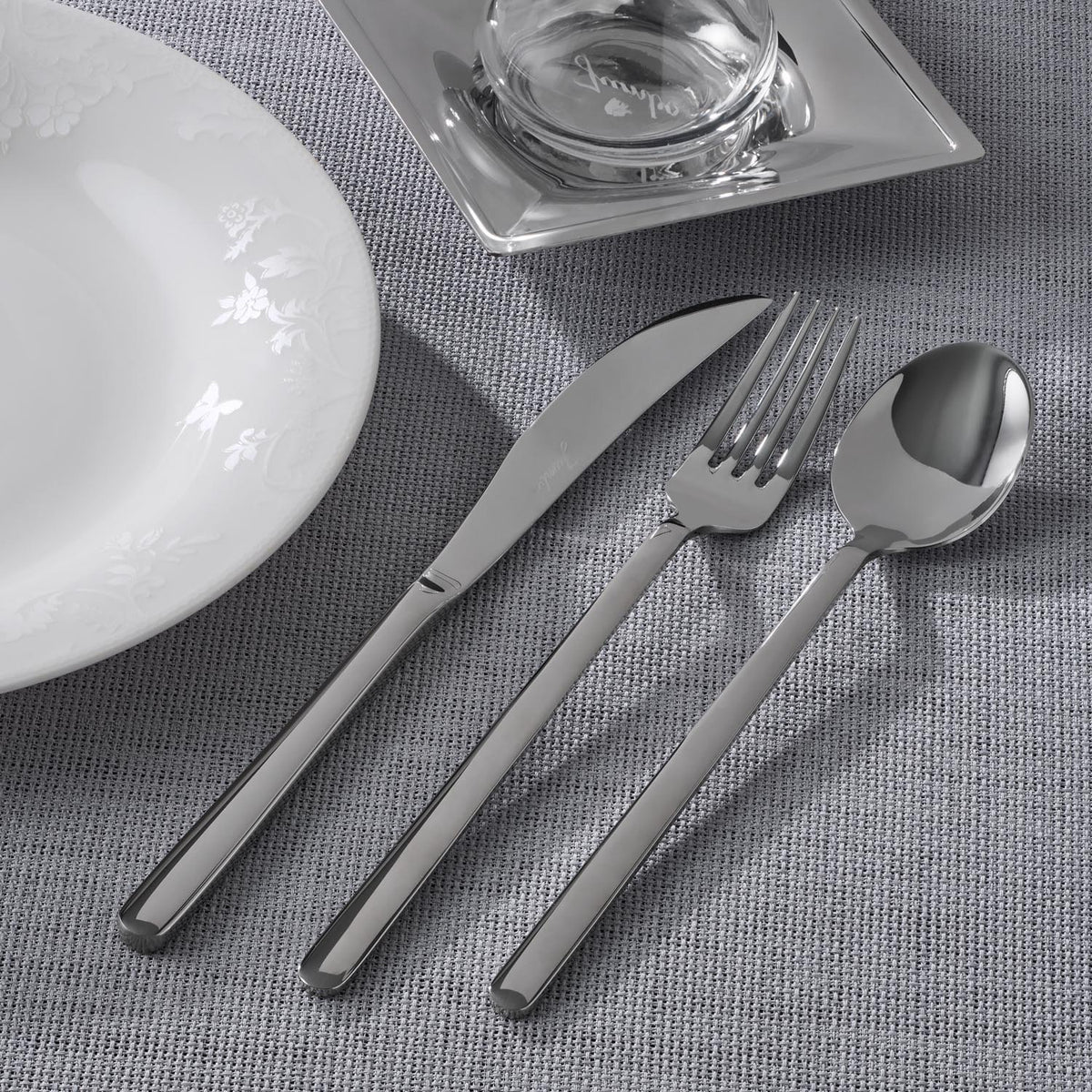 Jumbo Lily 24 Parça 6 Kişilik Yemek Takımı & 6 Kişilik 42 Parça Çatal Kaşık Bıçak Takımı Hediyeli