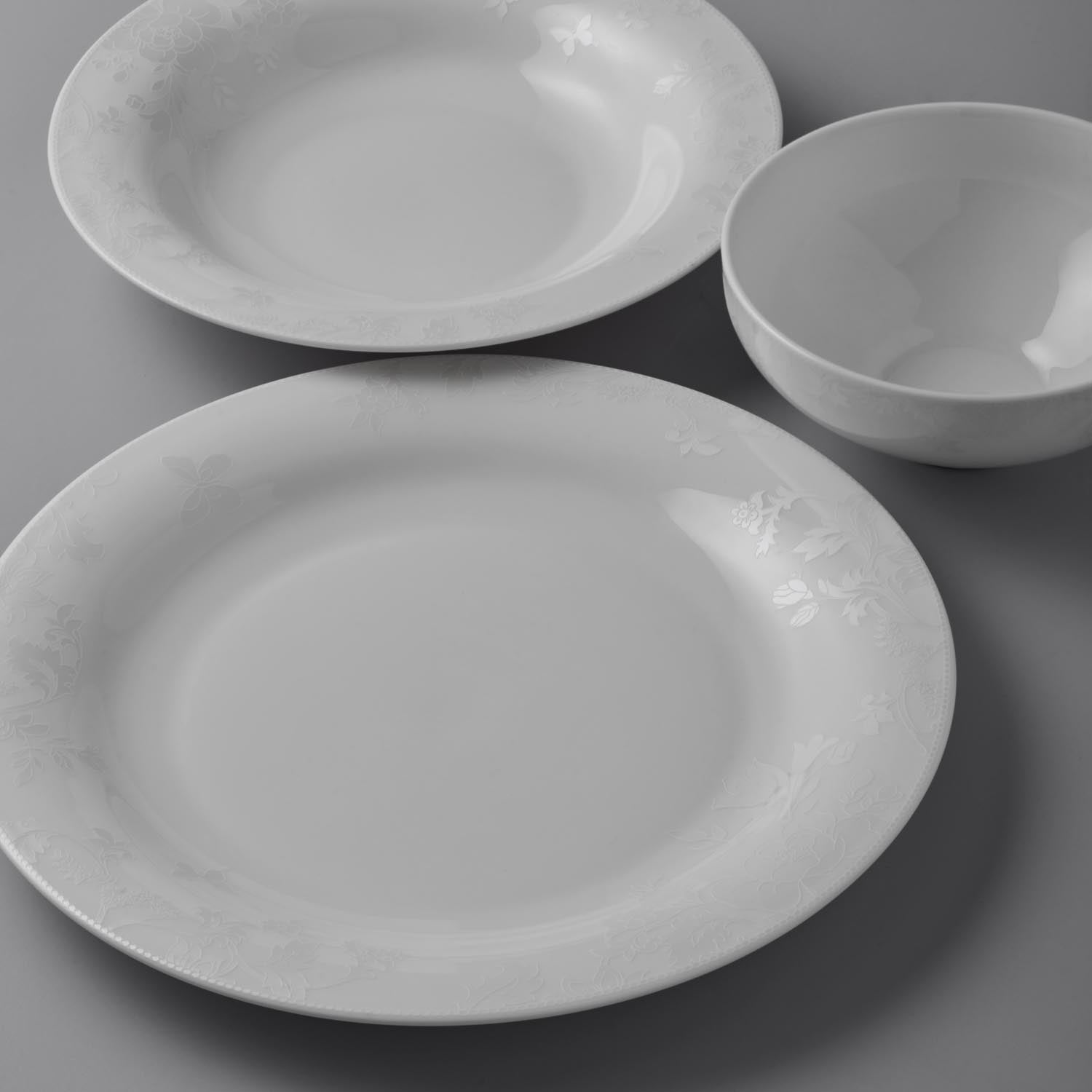 Jumbo Lily 24 Parça 6 Kişilik Bone Yemek Takımı