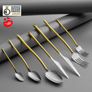Jumbo 5100 Quartz Altın 12 Kişilik 84 Parça Çatal Kaşık Bıçak Takımı