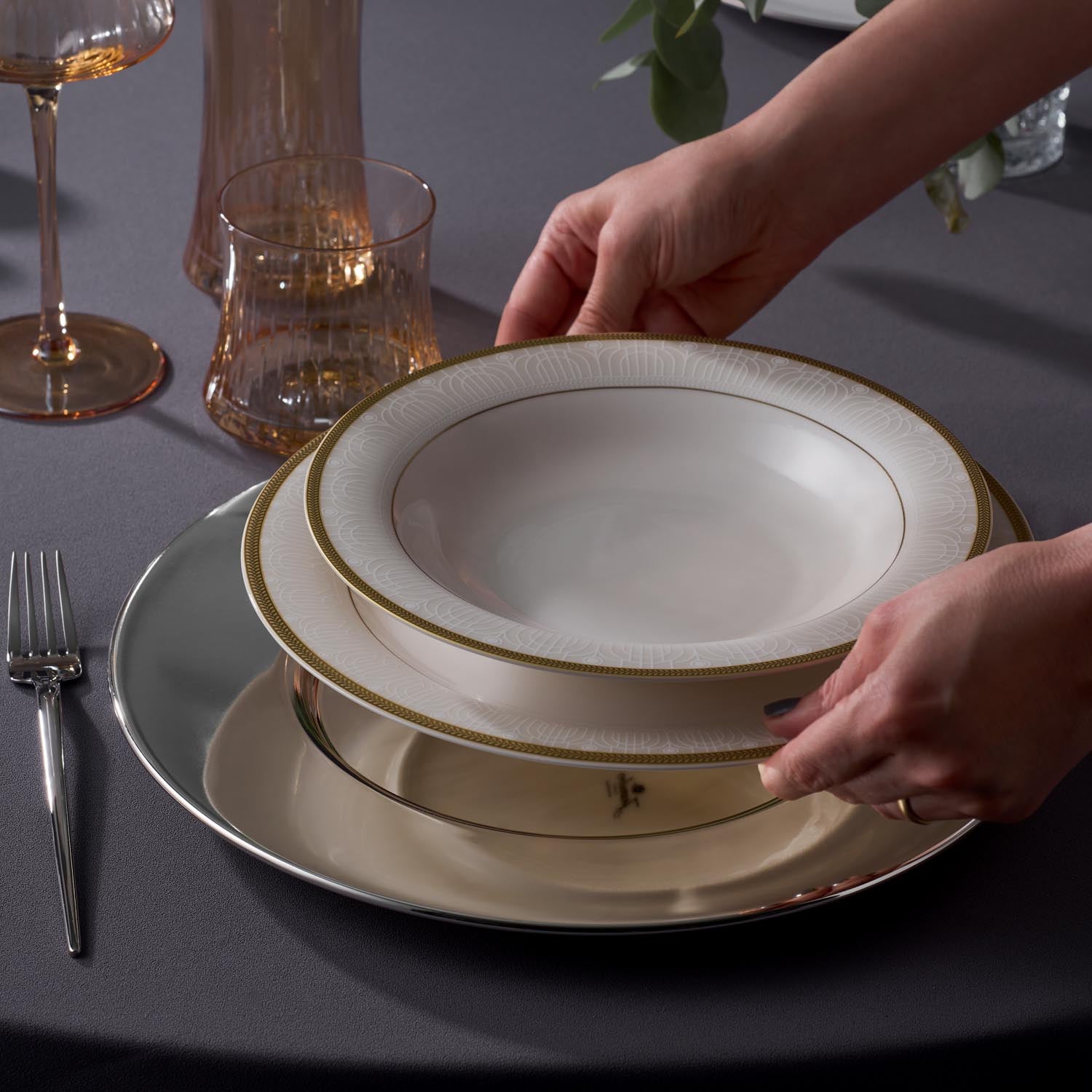 Jumbo Lope Gold 60 Parça 12 Kişilik Yemek Takımı
