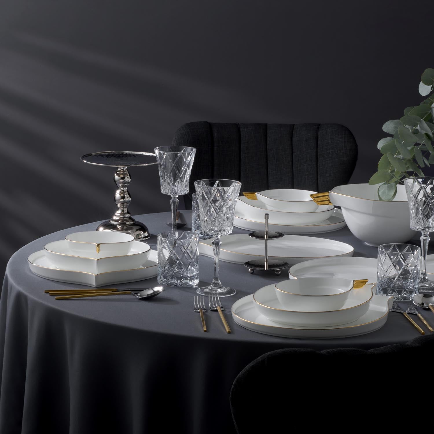 Jumbo Goddess Gold 61 Parça 12 Kişilik Yemek Takımı