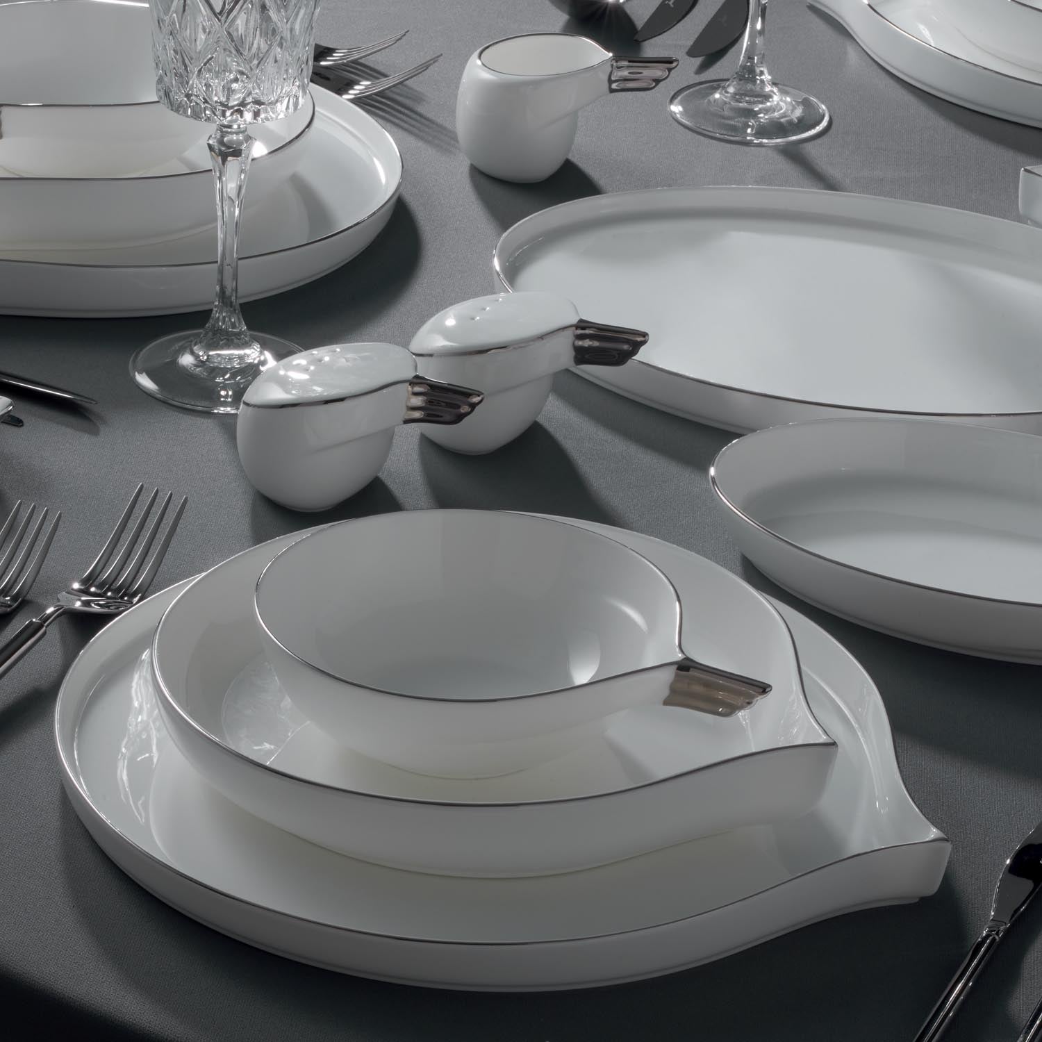 Jumbo Goddess Platin 61 Parça 12 Kişilik Yemek Takımı