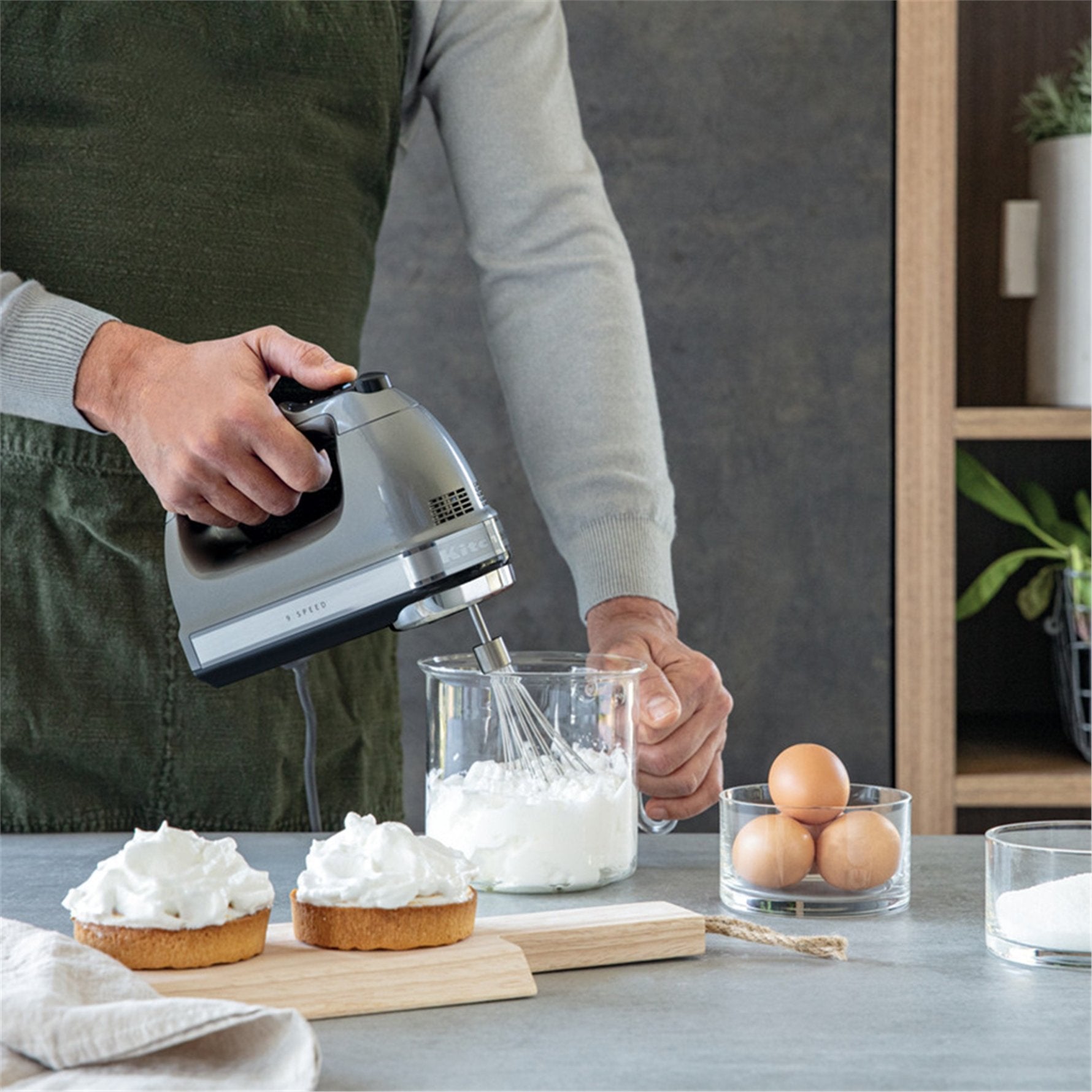 KitchenAid 9 Hızlı El Mikseri Contour Silver 5KHM9212