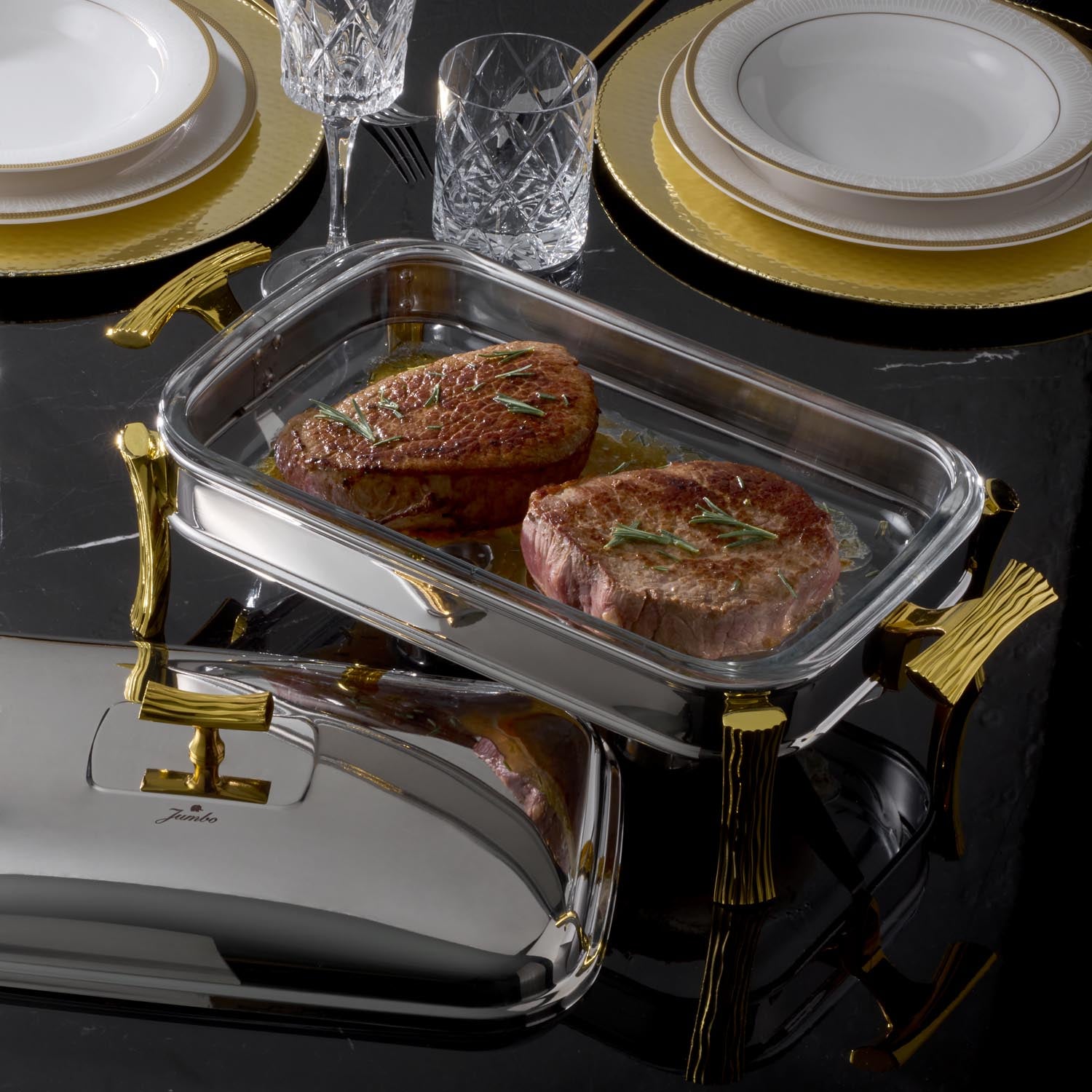 Jumbo Herencia Gold Isıtmalı Servis Seti 2 Lİtre