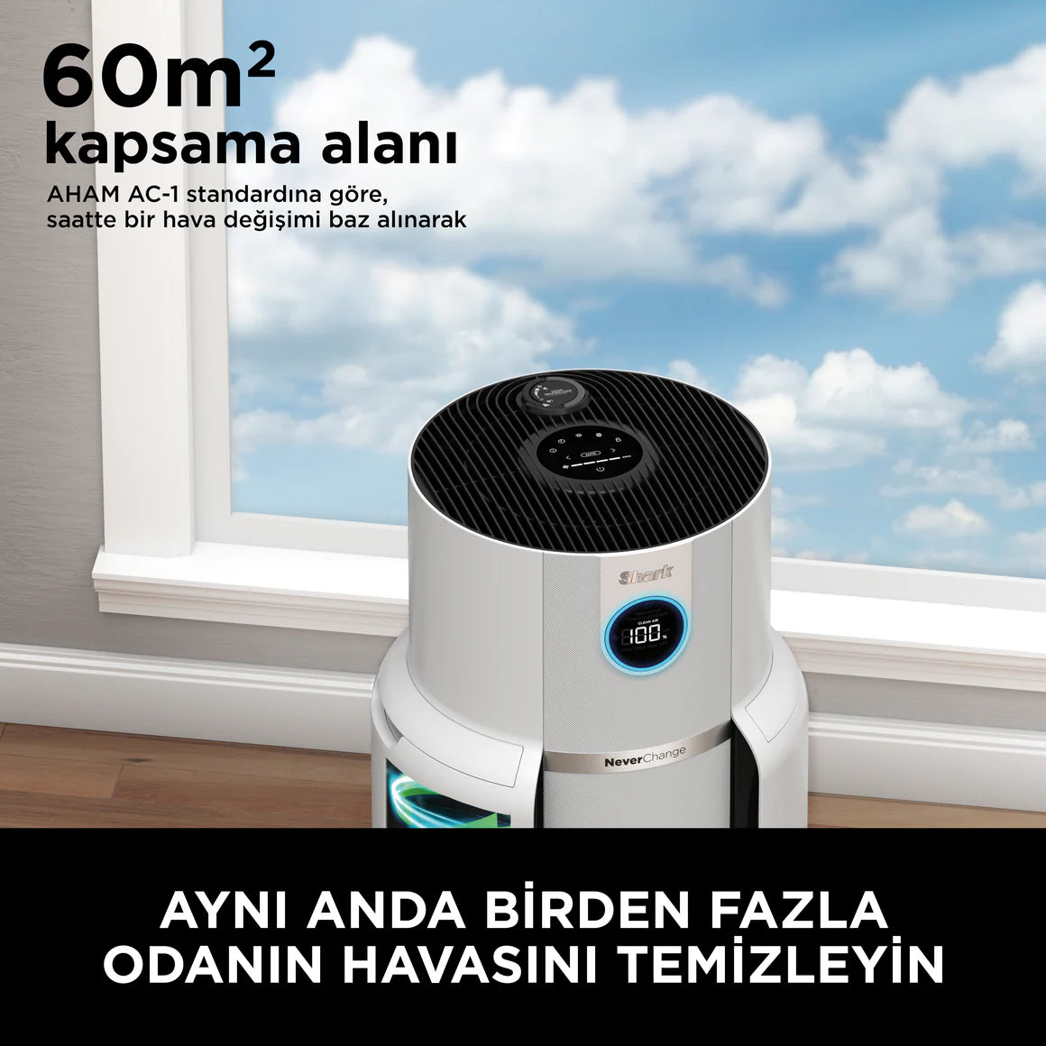 Shark NeverChange5 Clean Sense IQ Hava Temizleyicisi HP150EU