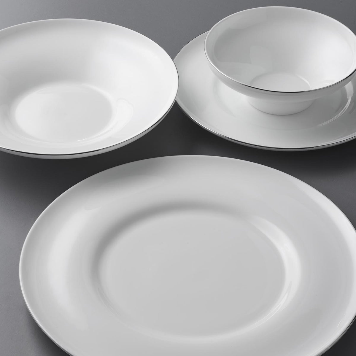 Jumbo Laurel Platin 55 Parça 12 Kişilik Yemek Takımı