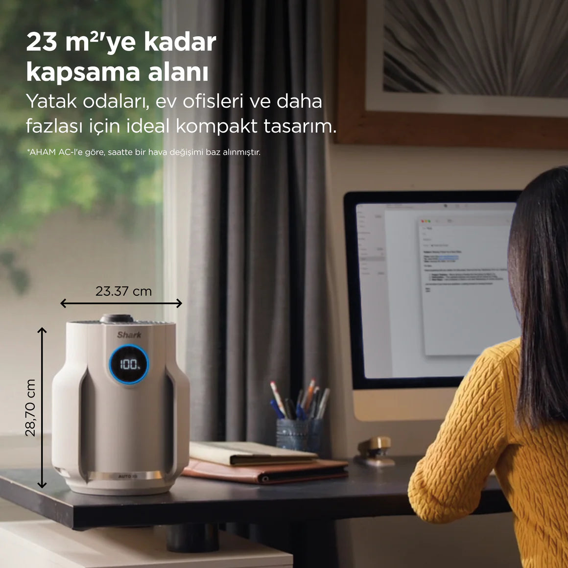 Shark NeverChange5 Compact Pro Hava Temizleyici HP072EU