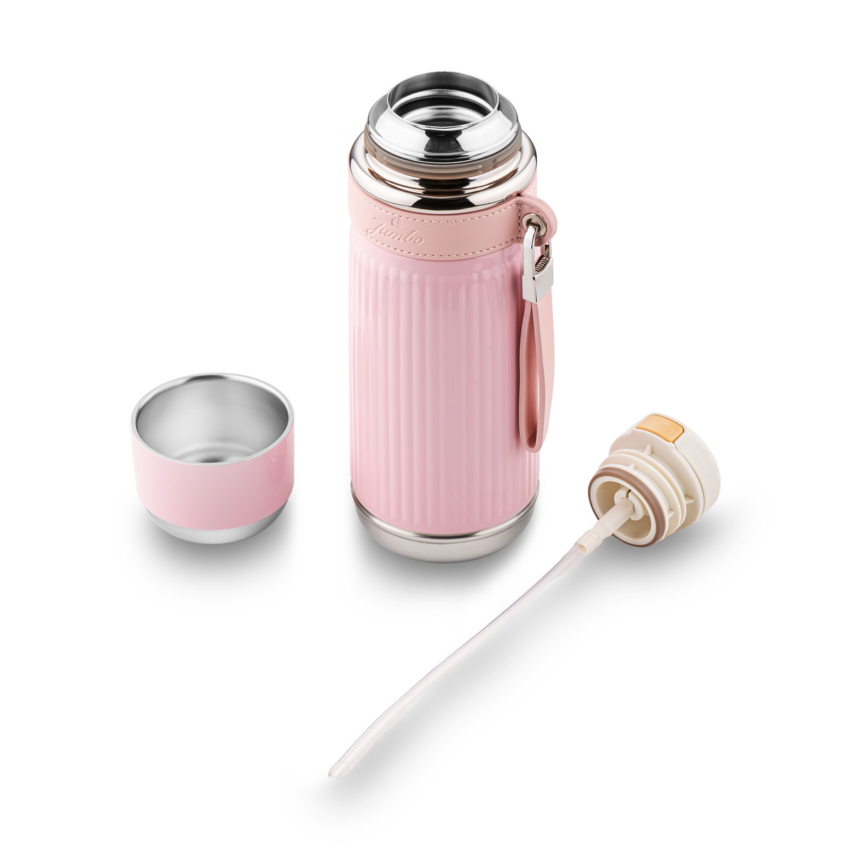 Jumbo Magic Pipetli Pembe Termos 850 ml