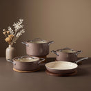 Jumbo Palencia Swiss Crystal Brown 7 Parça Tencere Seti