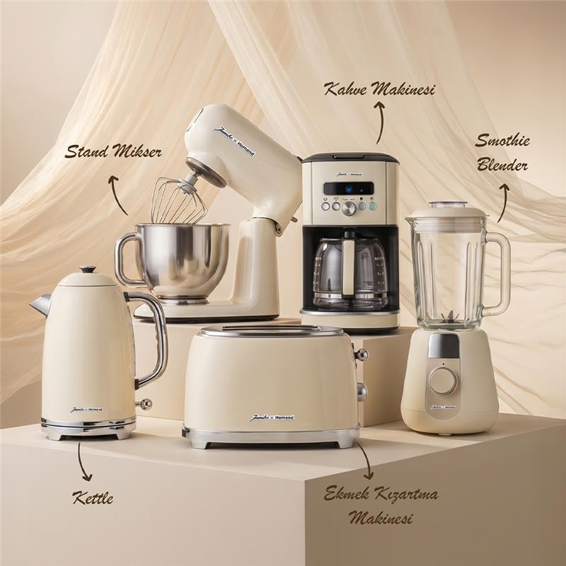 Jumbo x Homend 5'li Vintage Set (Filtre Kahve Makinesi + Blender +