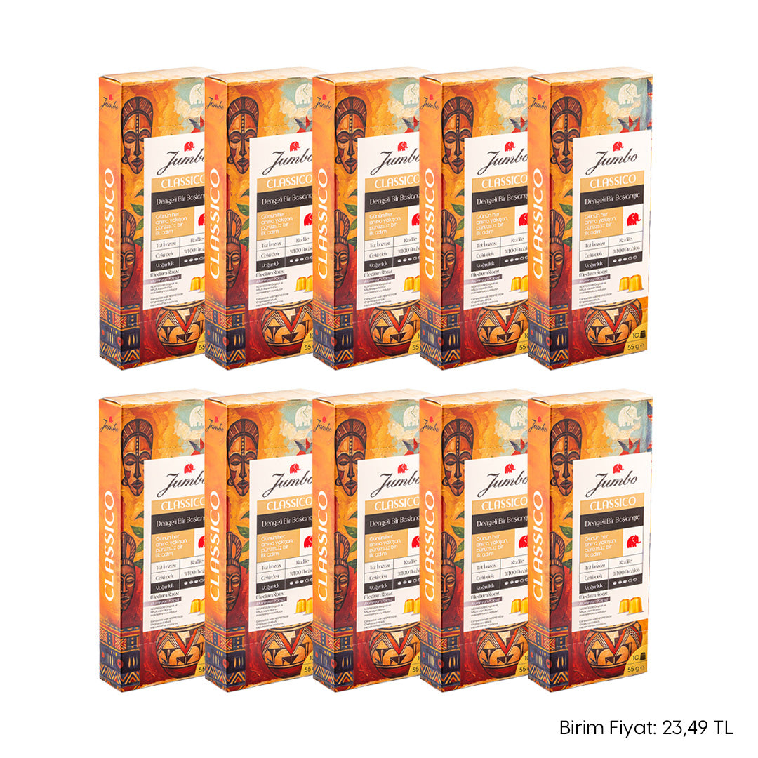 Jumbo Classico Medium Roast Kapsül Kahve 55 gr 10'lu Paket