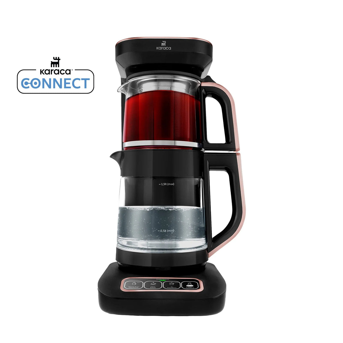 Karaca Çaysever Robotea Pro Çay Makinesi Rosegold & 2 Adet Mug