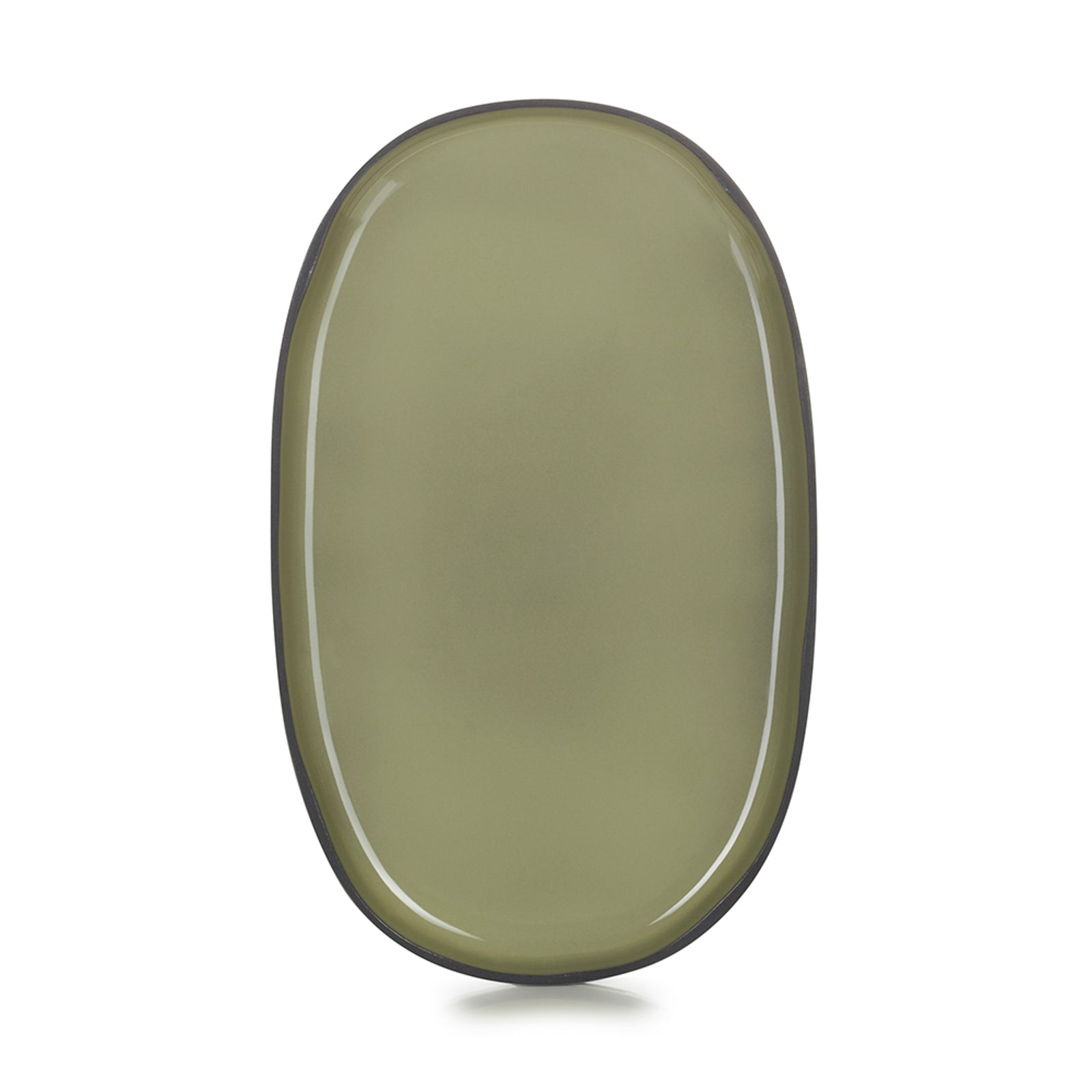 Revol Caractere Yeşil Oval Tabak 35x21 cm