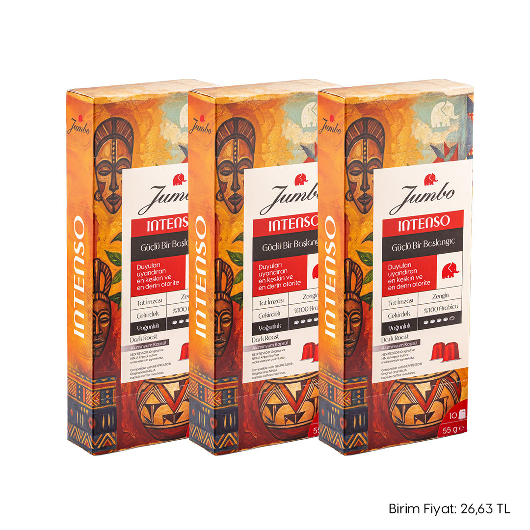 Jumbo Intenso Dark Roast Kapsül Kahve 55 gr 3'lü Paket