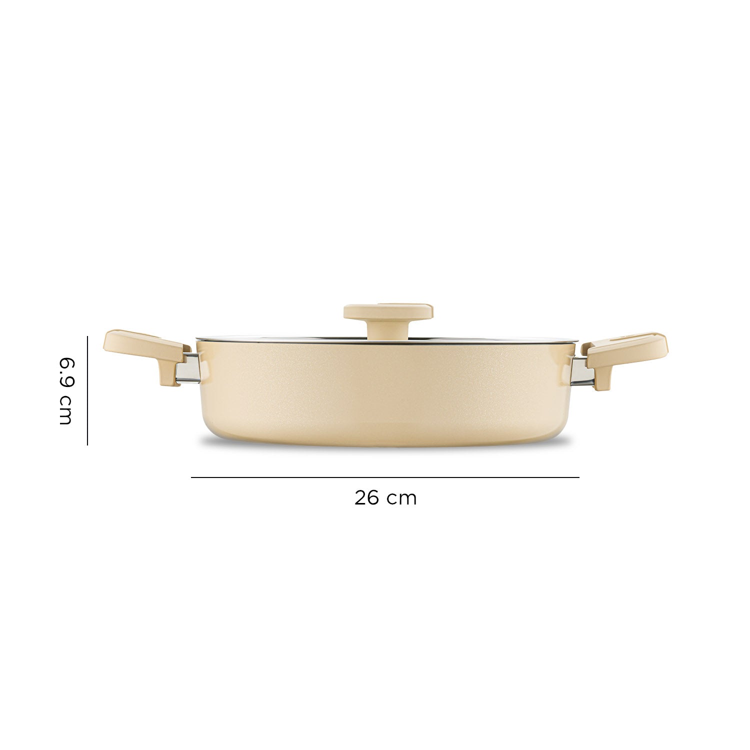 Jumbo Swiss Crystal Dark Cream 5 Parça Tencere Seti
