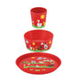 Koziol Kırmızı Çiftlik Desenli 3'lü Set